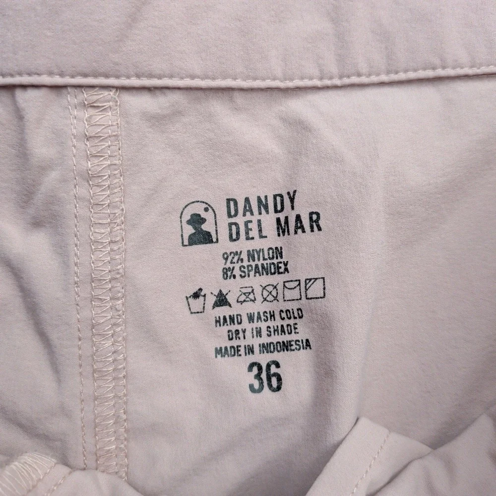 Dandy‎ Del Mar Gaucho Board Shorts Swim Trunks Mens 36 Pink Striped Retro